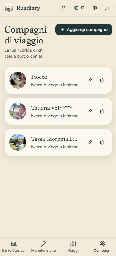 Rubrica Compagni di viaggio in Roadiary